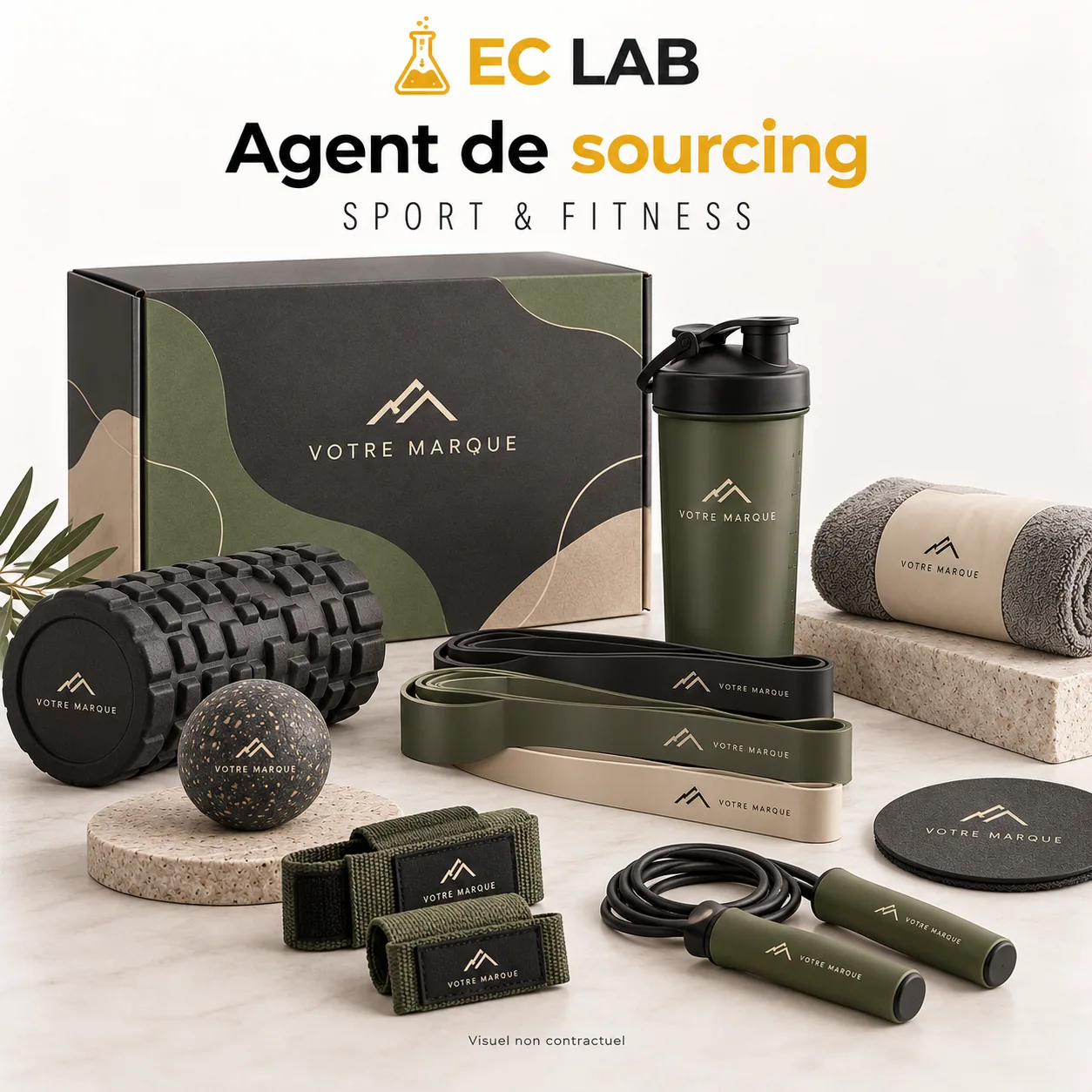 Shaker, bandes élastiques et accessoires d’entraînement